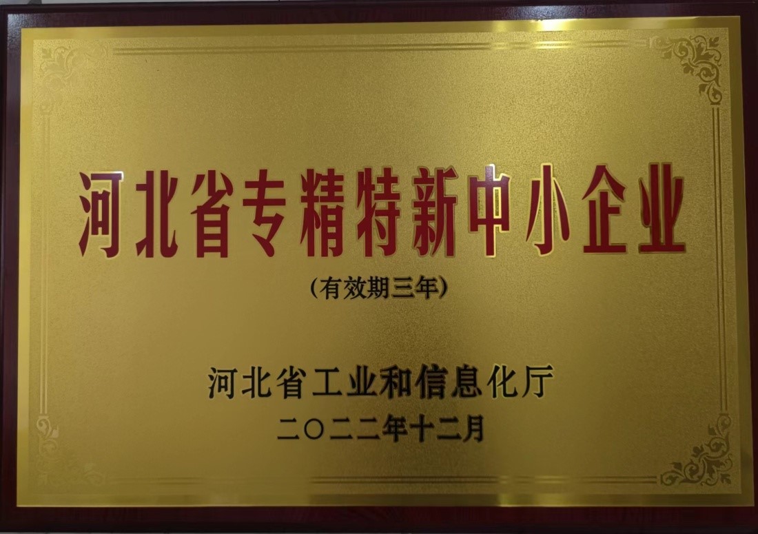 河北省专精特新证书
